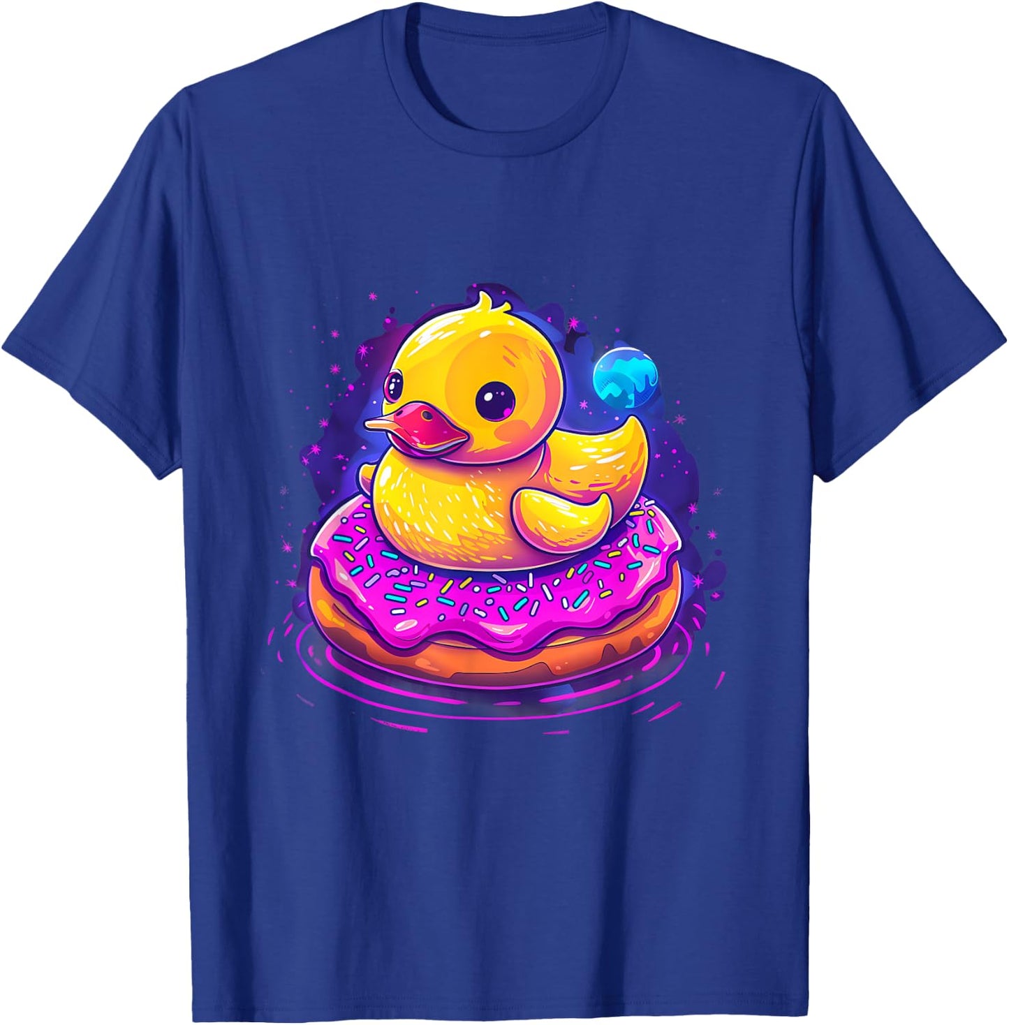 Rubber Duckie Duck Lover Donut Rubber Duckling Rubber Duck T-Shirt - T-Shirt | Royal