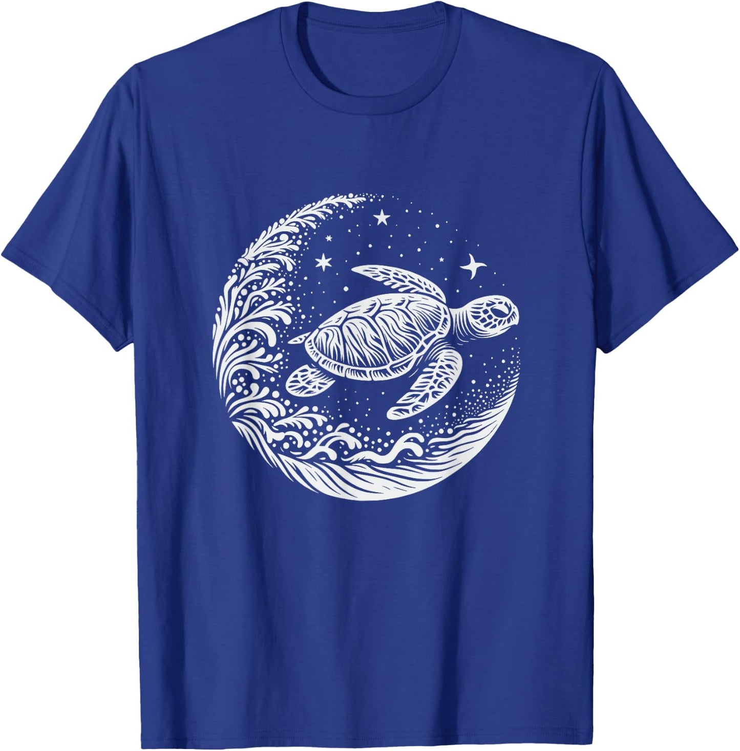 Sea Turtle Moon Graphic Design T-Shirt - T-Shirt | Royal