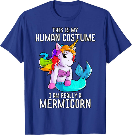 Halloween Costume Mermaid Unicorn Mermicorn Costume T-Shirt - T-Shirt | Royal