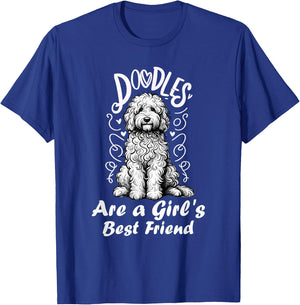 Doodles Are A Girl's Best Friend Golden Labradoodle Doodle T-Shirt - T-Shirt | Royal