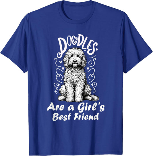 Doodles Are A Girl's Best Friend Golden Labradoodle Doodle T-Shirt - T-Shirt | Royal