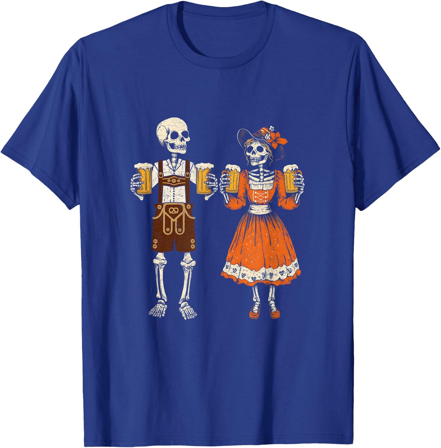 Oktoberfest Beer German Funny Couple Lederhosen Costume T-Shirt - T-Shirt | Royal