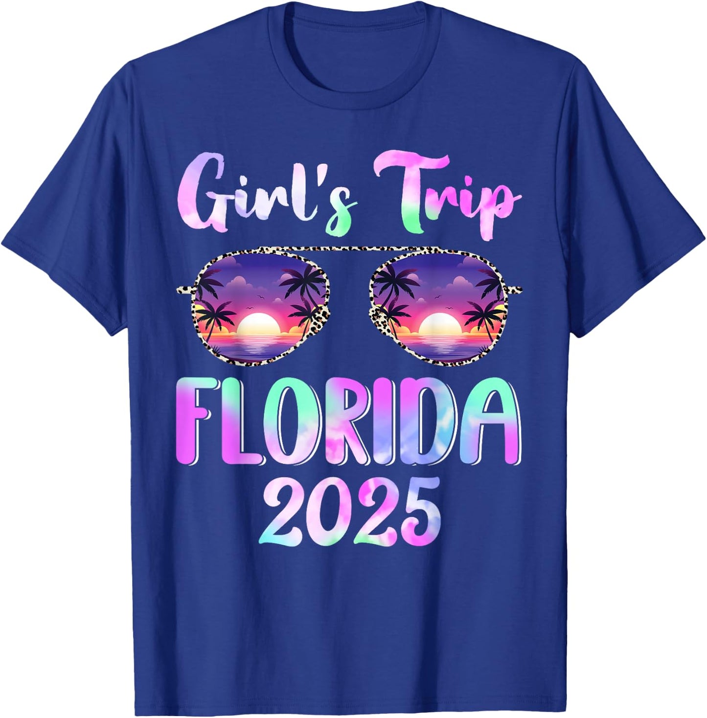 Girl's Trip Florida 2025 Summer Beach Weekend Vacation T-Shirt - T-Shirt | Royal