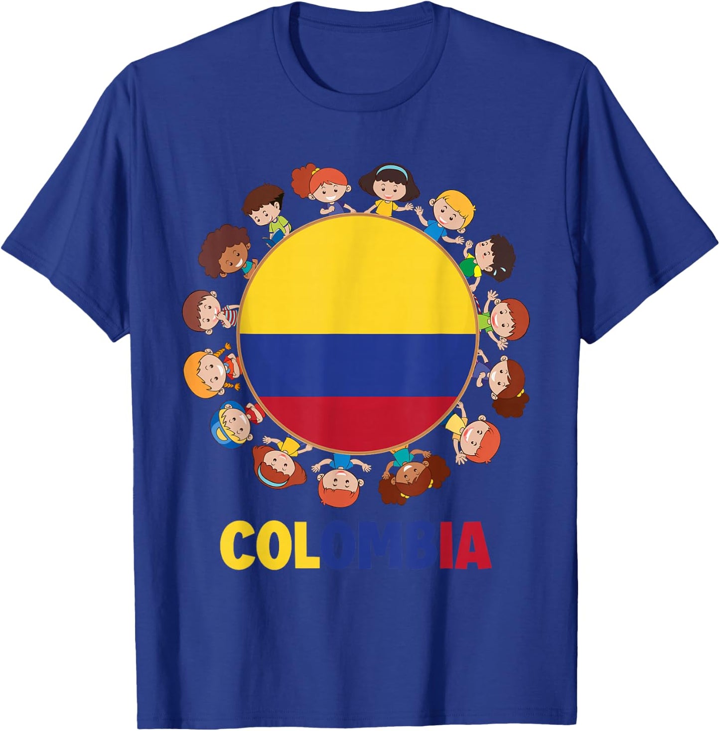 Colombian Flag Hispanic Heritage Month Colombia Kid Girl Boy T-Shirt - T-Shirt | Royal