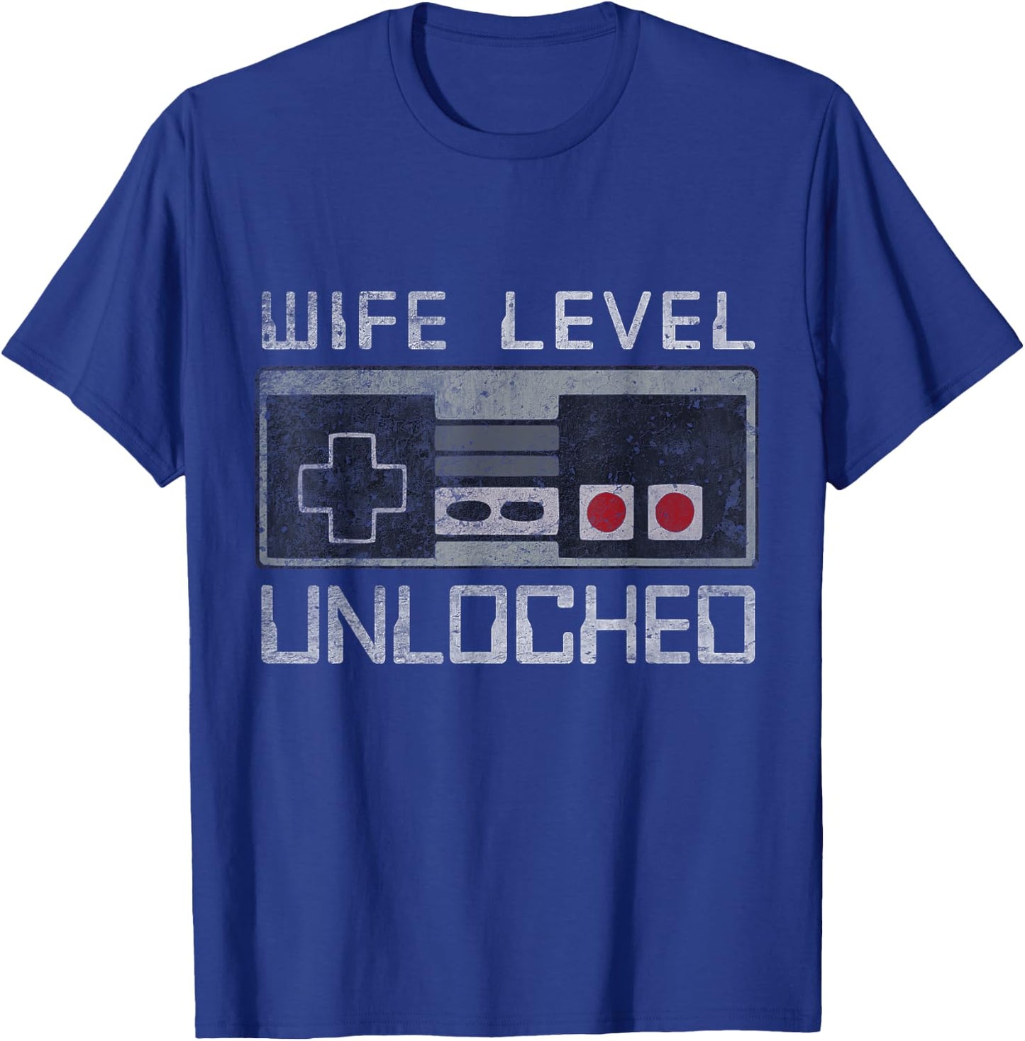 Women Bride Honeymoon Just Married Gamer Wife Level Unlocked T-Shirt - T-Shirt | Royal