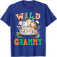 Wild Grammy Zoo Born Two be Wild B-day Safari Jungle Animal T-Shirt - T-Shirt | Royal