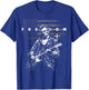 American Flag and Cross Faith Freedom Abe Lincoln Guitar T-Shirt - T-Shirt | Royal