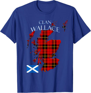 Wallace Scottish Clan Tartan Scotland T-Shirt - T-Shirt | Royal