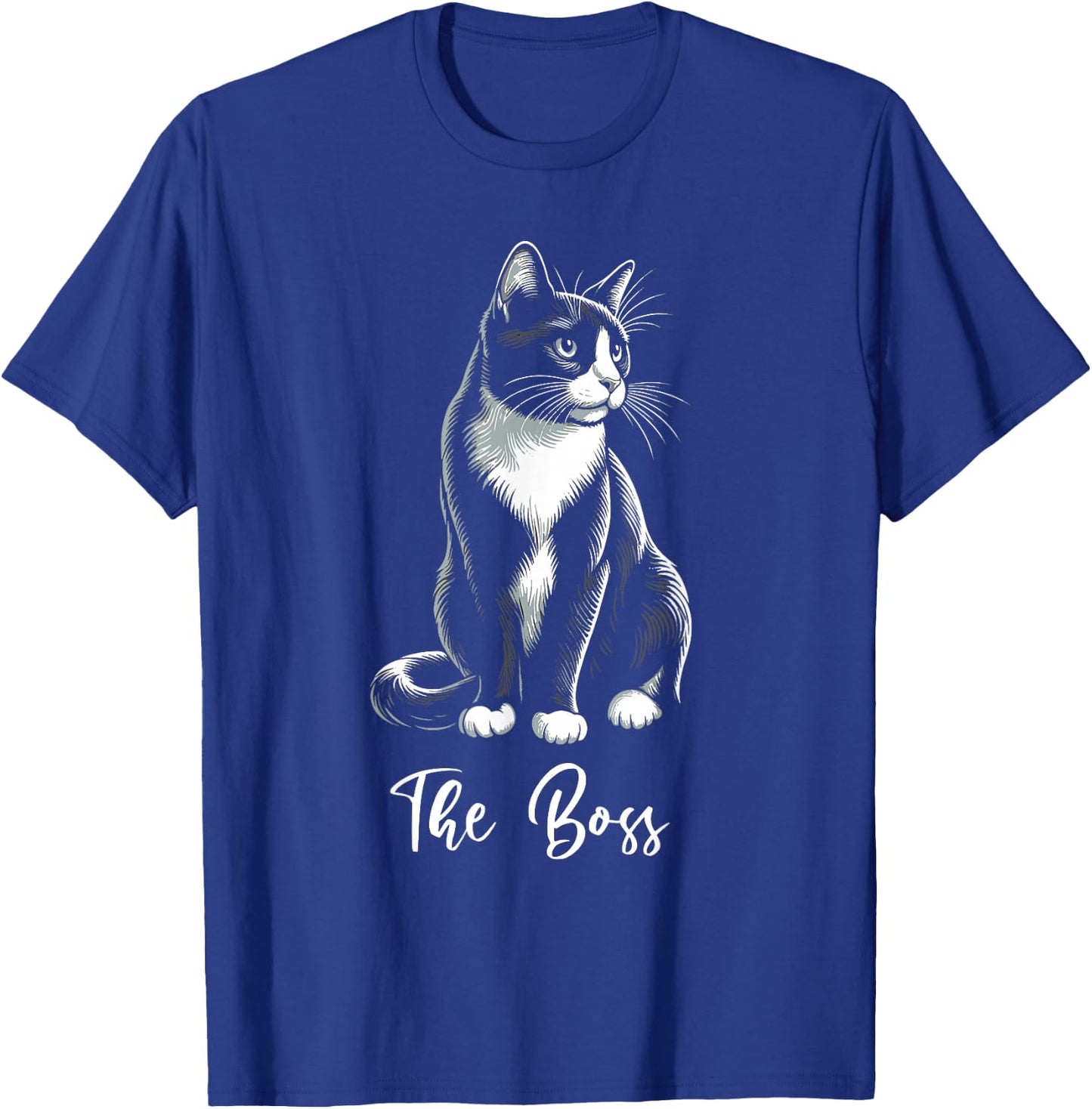 The Boss Tuxedo Cat Lover Kitten Tuxedo Cat Owner T-Shirt - T-Shirt | Royal
