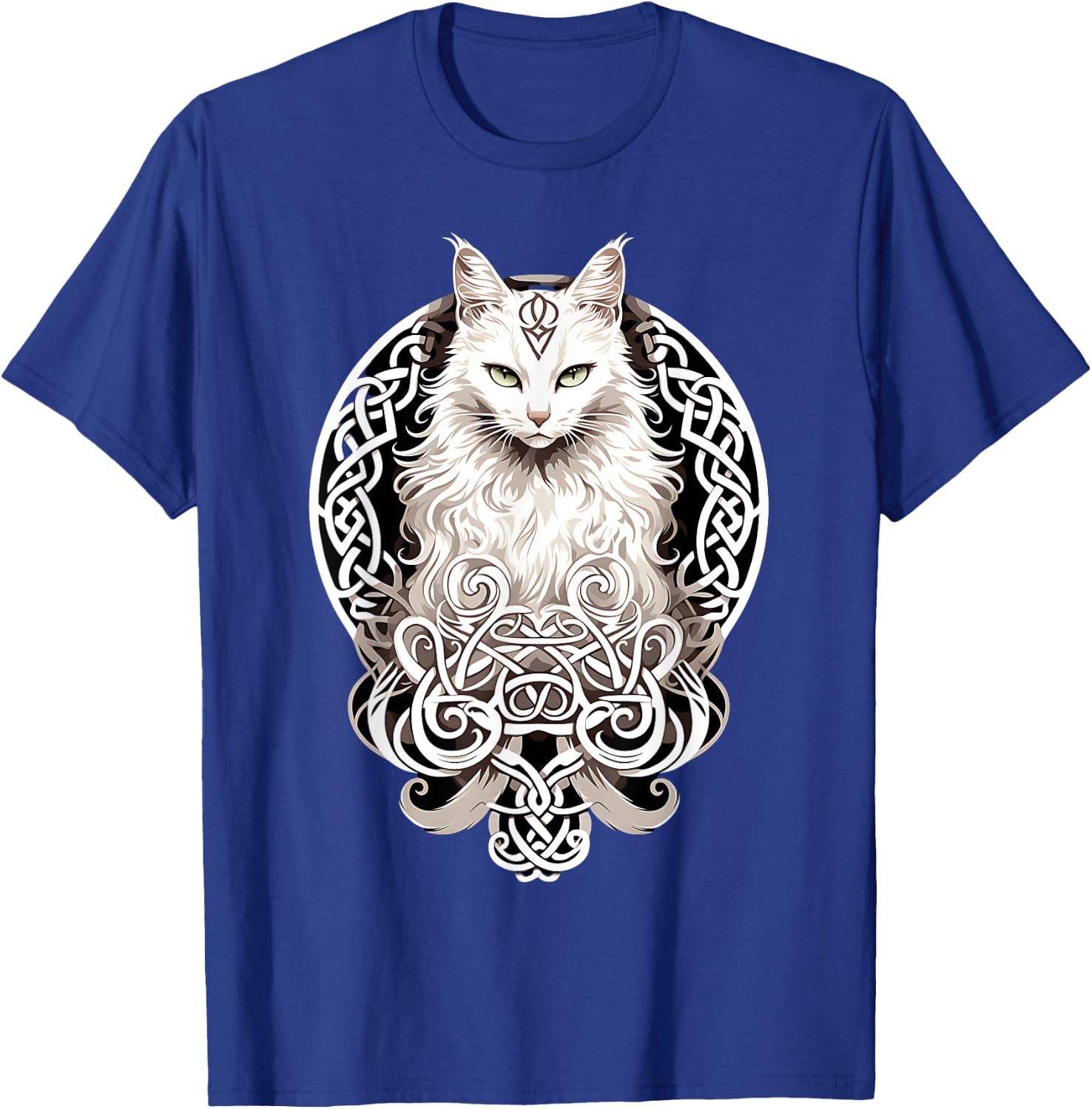 Celtic Cat Knots Wiccan Wicca Animal Pagan Witch Norse Men Women T-Shirt - T-Shirt | Royal