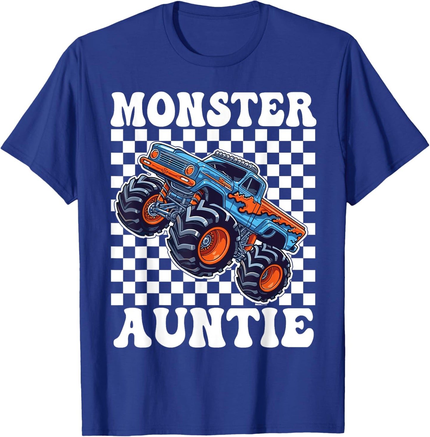 Monster Truck Auntie Monster Truck Are My Jam Truck Lovers T-Shirt - T-Shirt | Royal