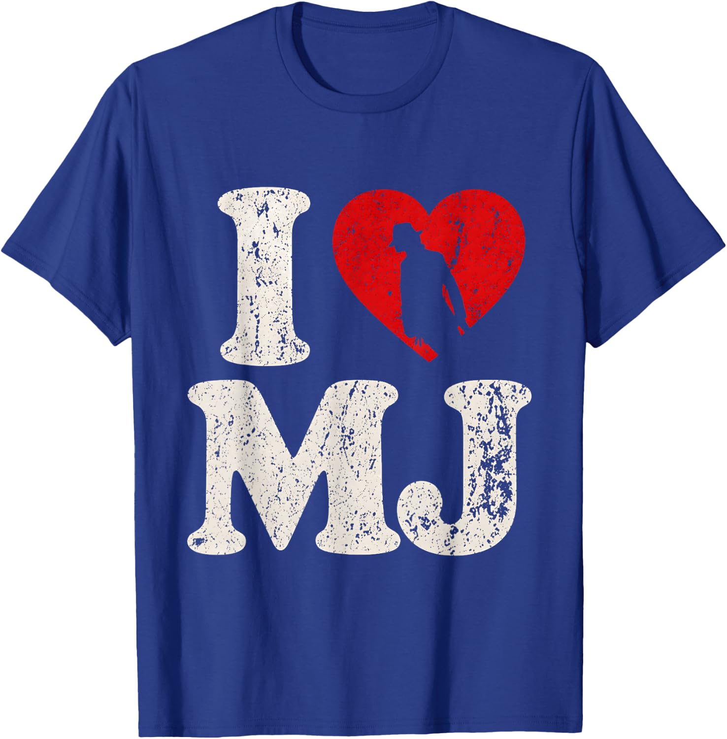 Retro I Love MJ Shirt, I Heart MJ Vintage T-Shirt - T-Shirt | Royal