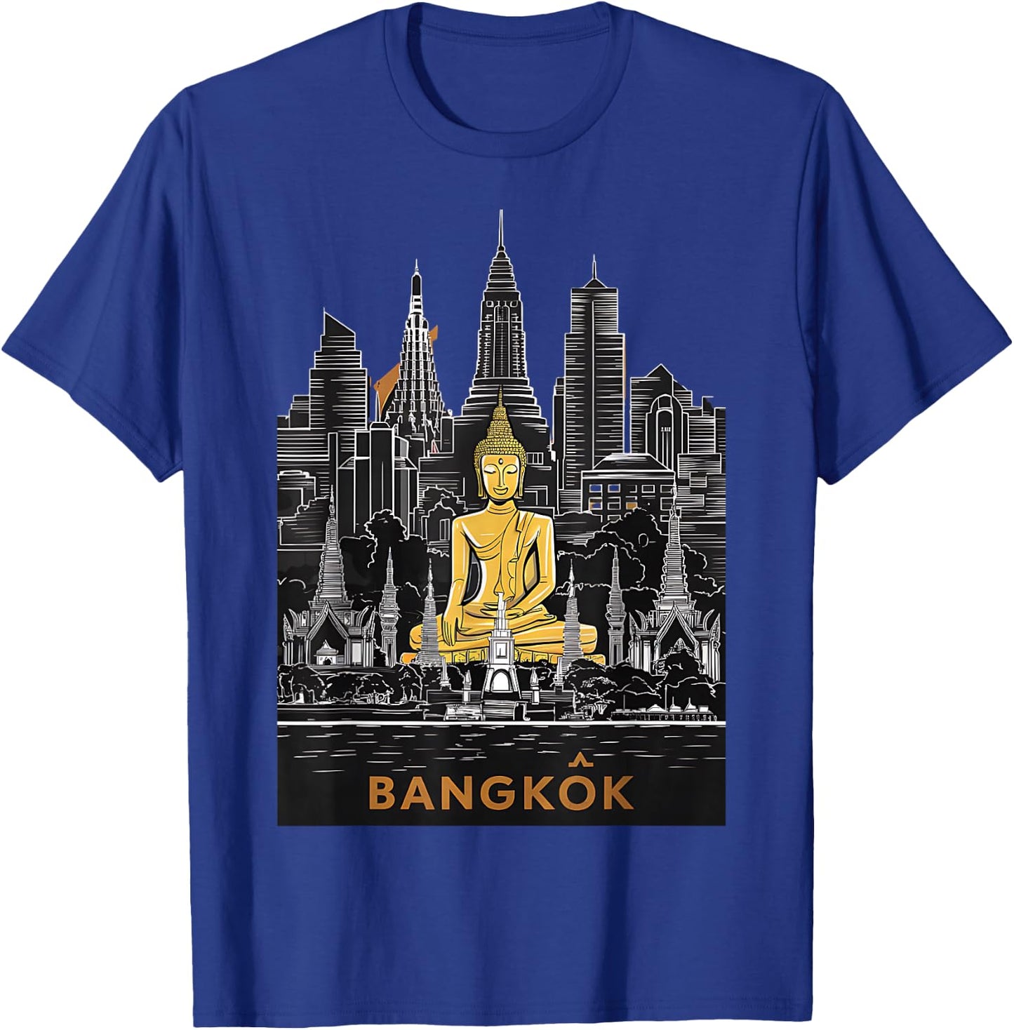 Signature Bangkok City Skyline Thailand Buddha Souvenir T-Shirt - T-Shirt | Royal