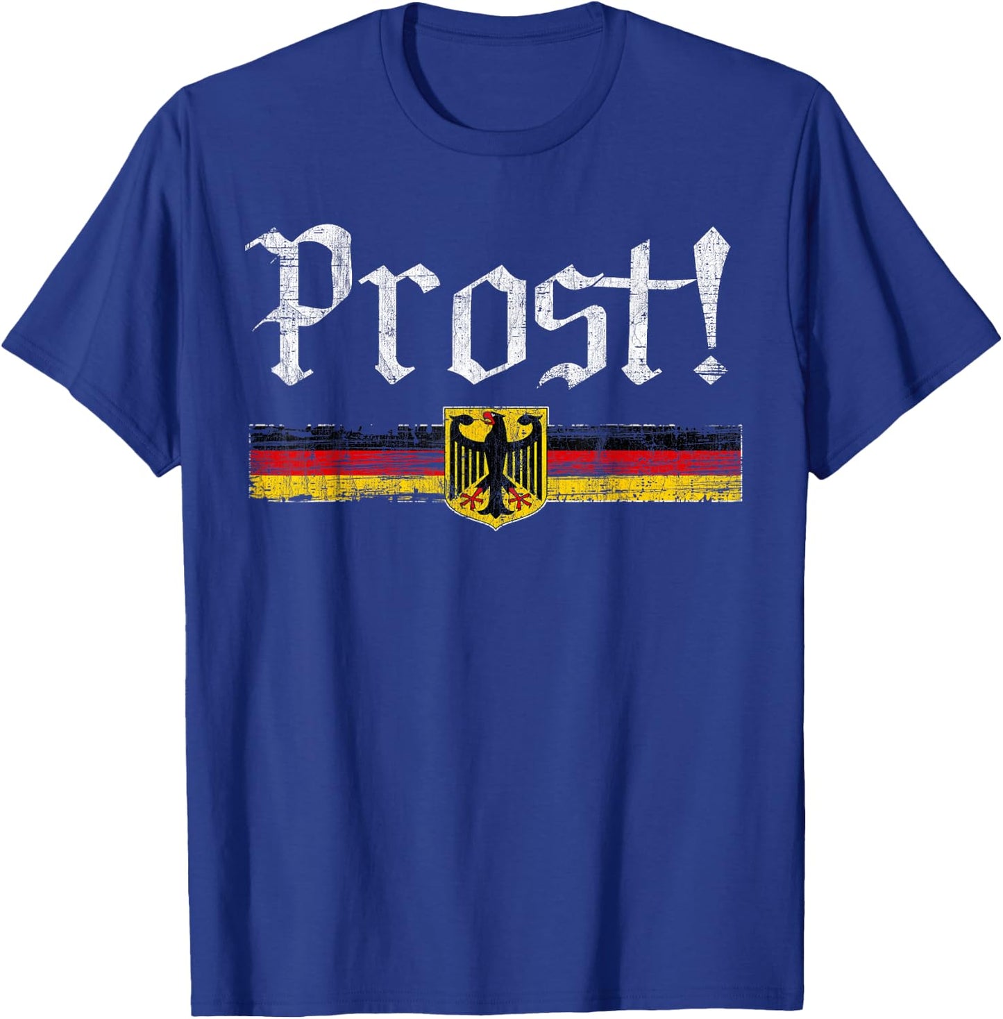 Oktoberfest Drinking Men Women Vintage German Flag Prost T-Shirt - T-Shirt | Royal