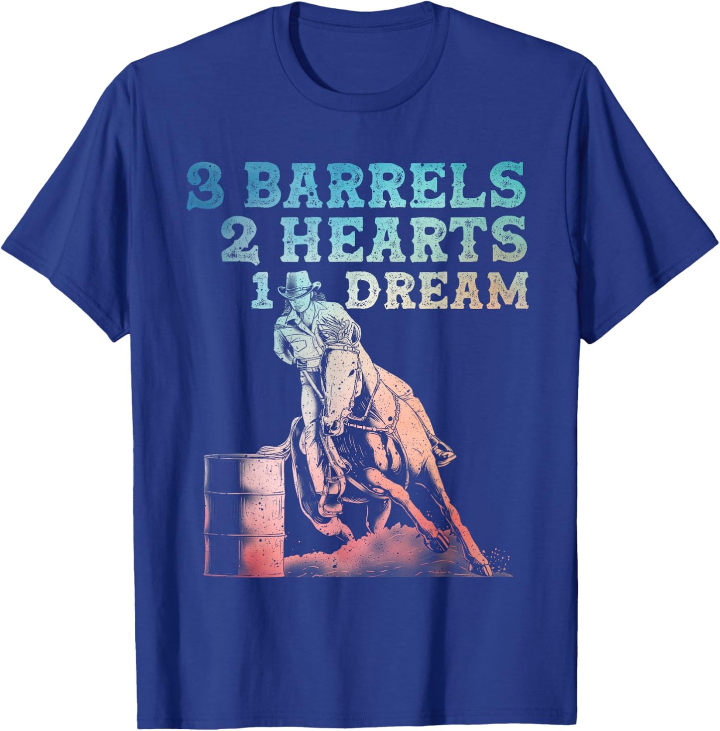 Cute Barrel Racing Design Men Racer Barrel Racing T-Shirt - T-Shirt | Royal