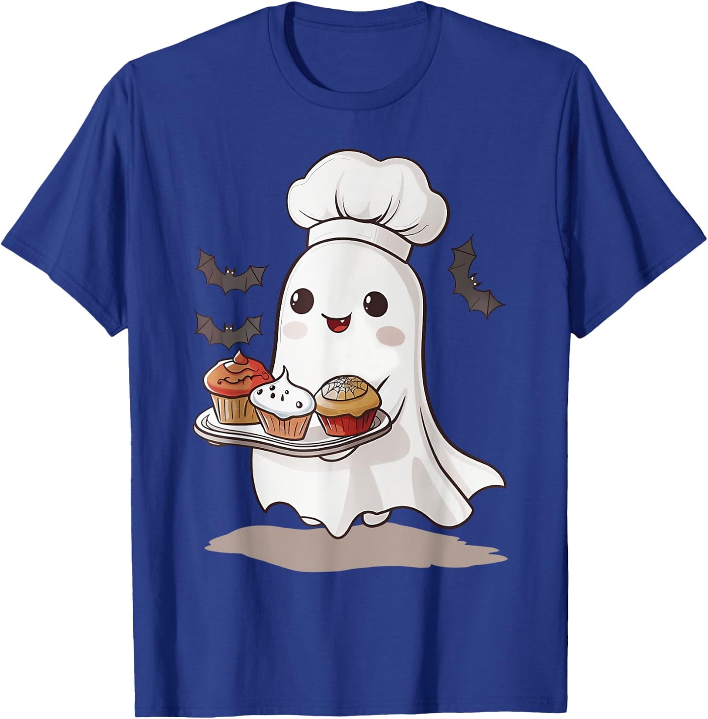 Cute Ghost Chef Baker Halloween Spooky Baking Costume T-Shirt - T-Shirt | Royal
