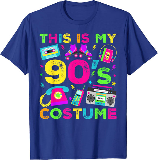 This Is My 90s Costume 90's style Nineties Retro Party T-Shirt - T-Shirt | Royal