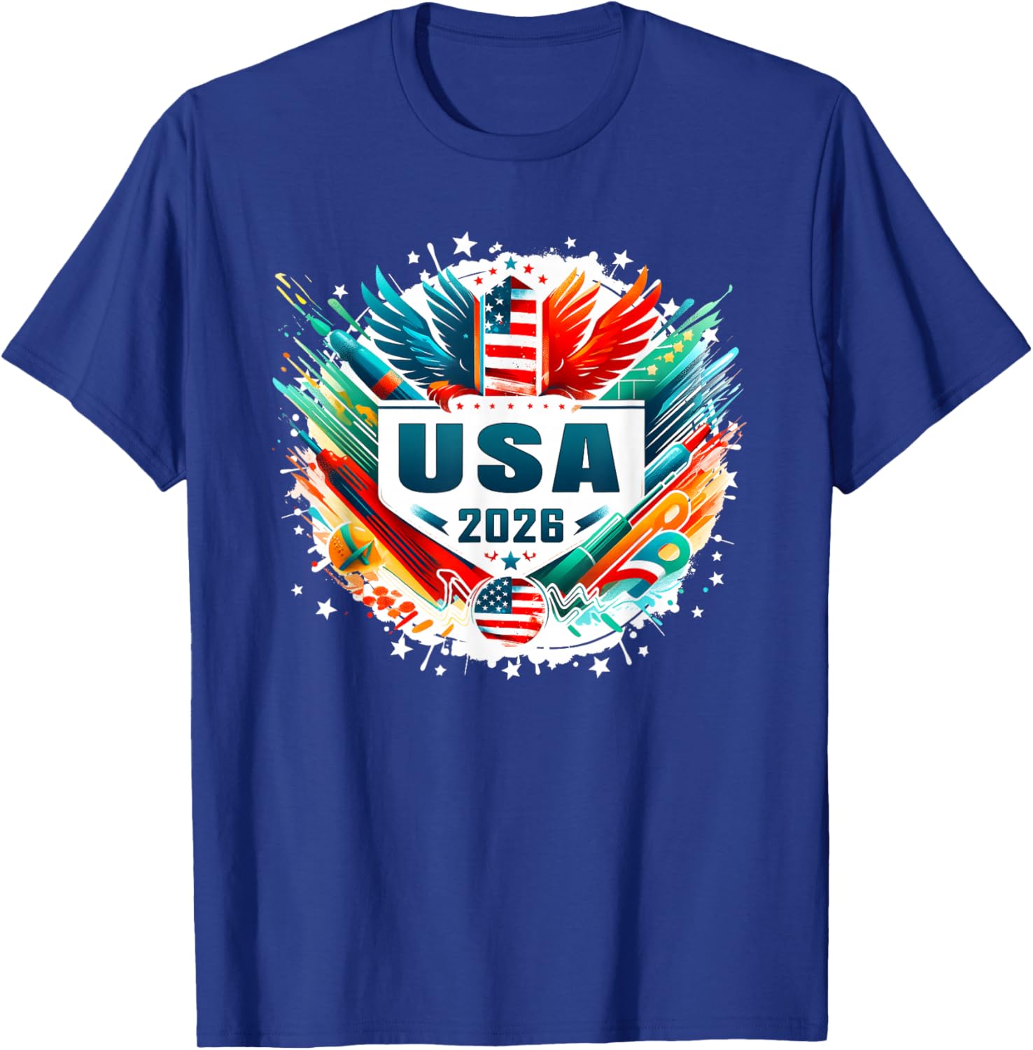 USA 2026 Go United States Sport USA Team 2026 USA T-Shirt - T-Shirt | Royal