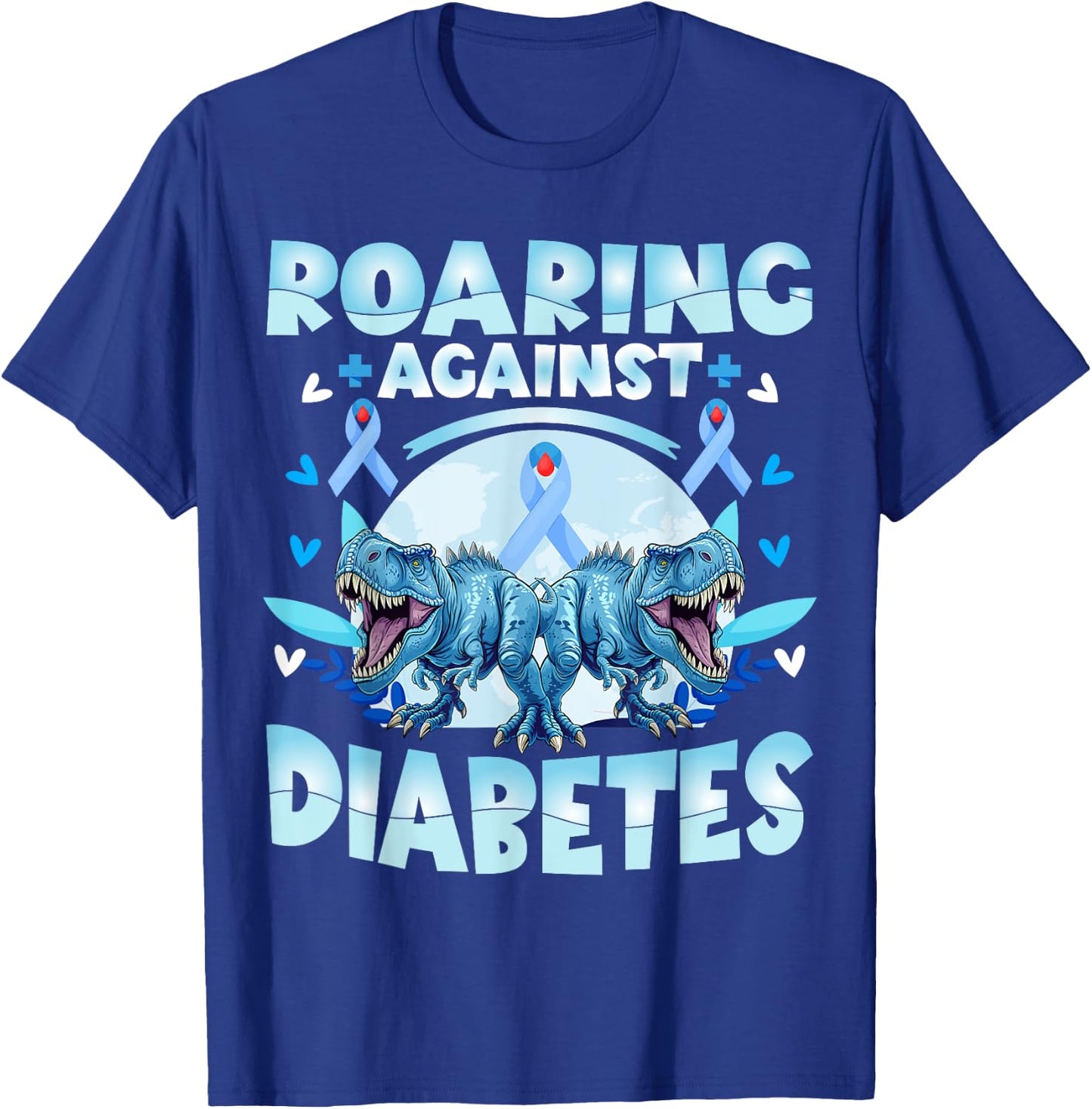 T1d Diabetes Awareness Kids T-Rex T-Shirt - T-Shirt | Royal