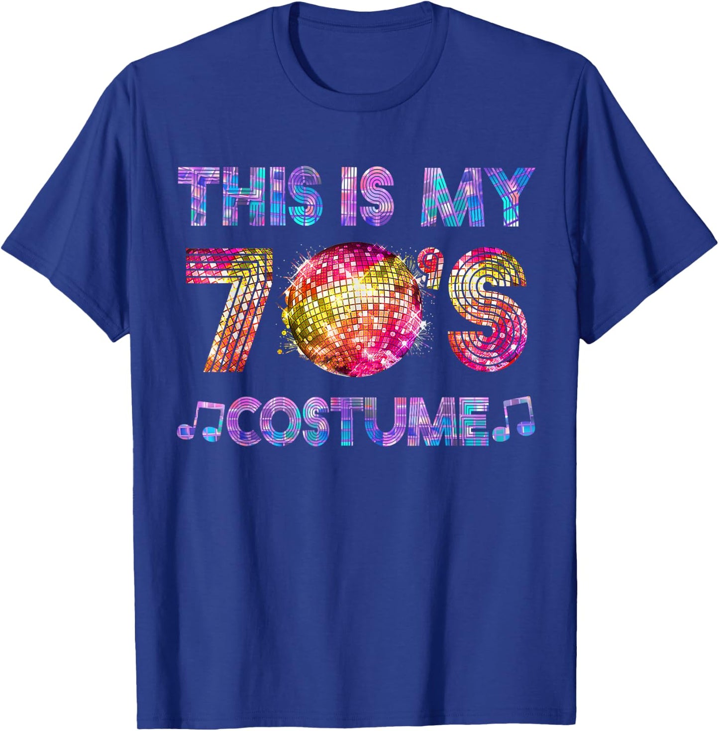This Is My 70's Costume Seventies Disco 70 Theme Retro Party T-Shirt - T-Shirt | Royal