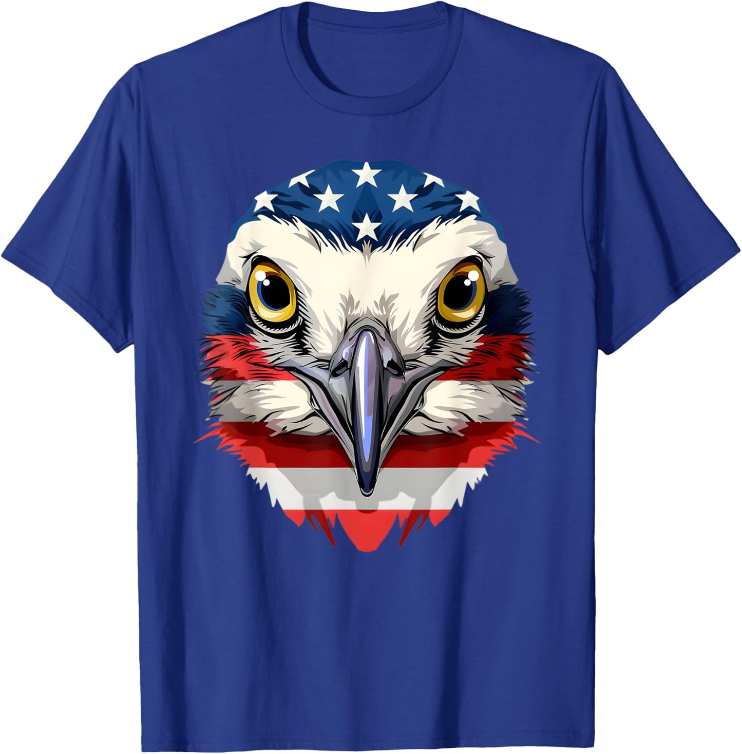 American Flag Killdeer Face Patriotic Bird Face 4th Of July T-Shirt - T-Shirt | Royal