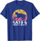 Funny Cats & Trivia Night Vintage Retro Hobby T-Shirt - T-Shirt | Royal