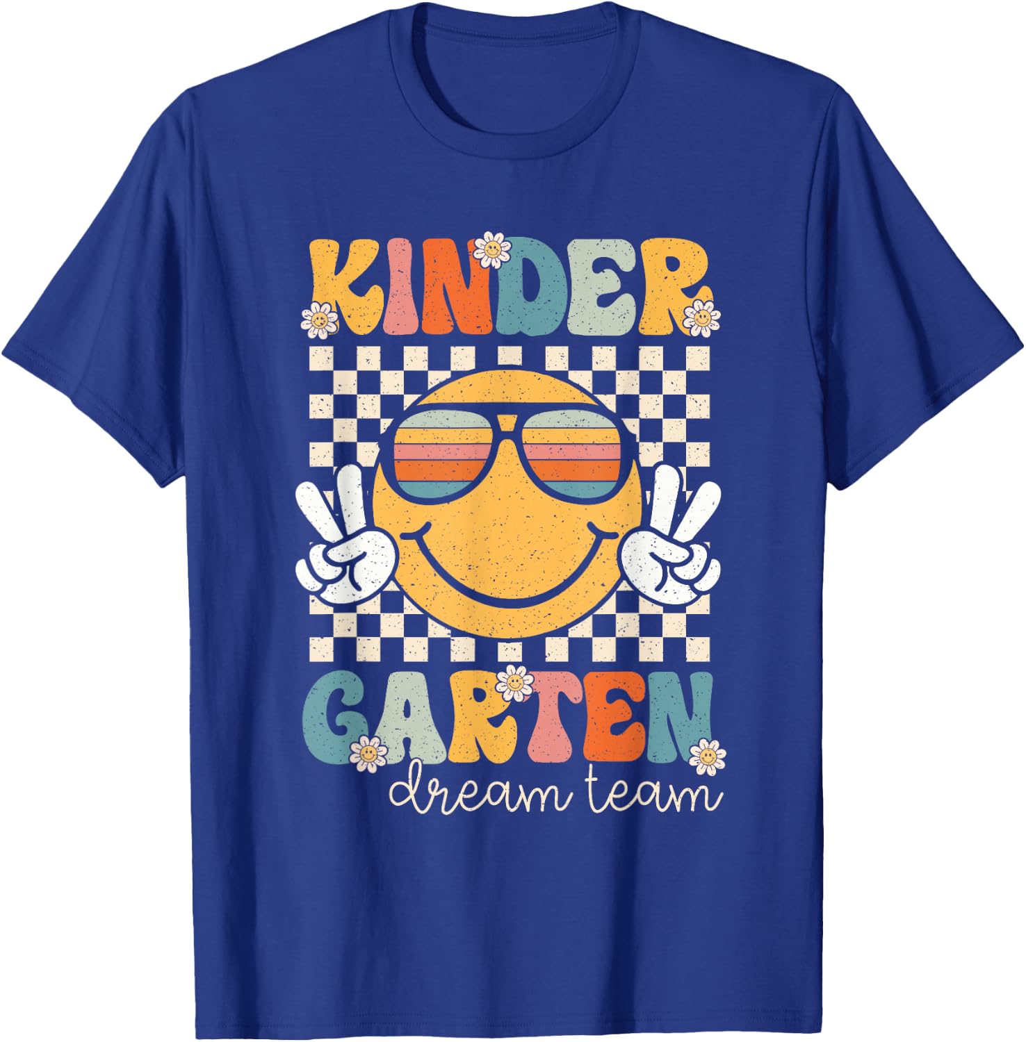 KinderGarten Dream Team Smile Retro Back To School Kinder T-Shirt - T-Shirt | Royal