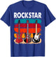 Rockstar Kids Vintage Guitar T-Shirt - T-Shirt | Royal