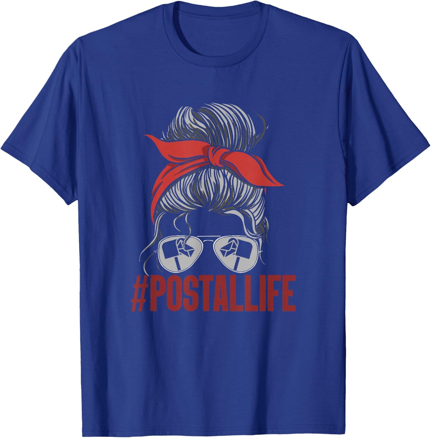 #Postallife Mail Lady Postal Worker Mail Carrier T-Shirt - T-Shirt | Royal