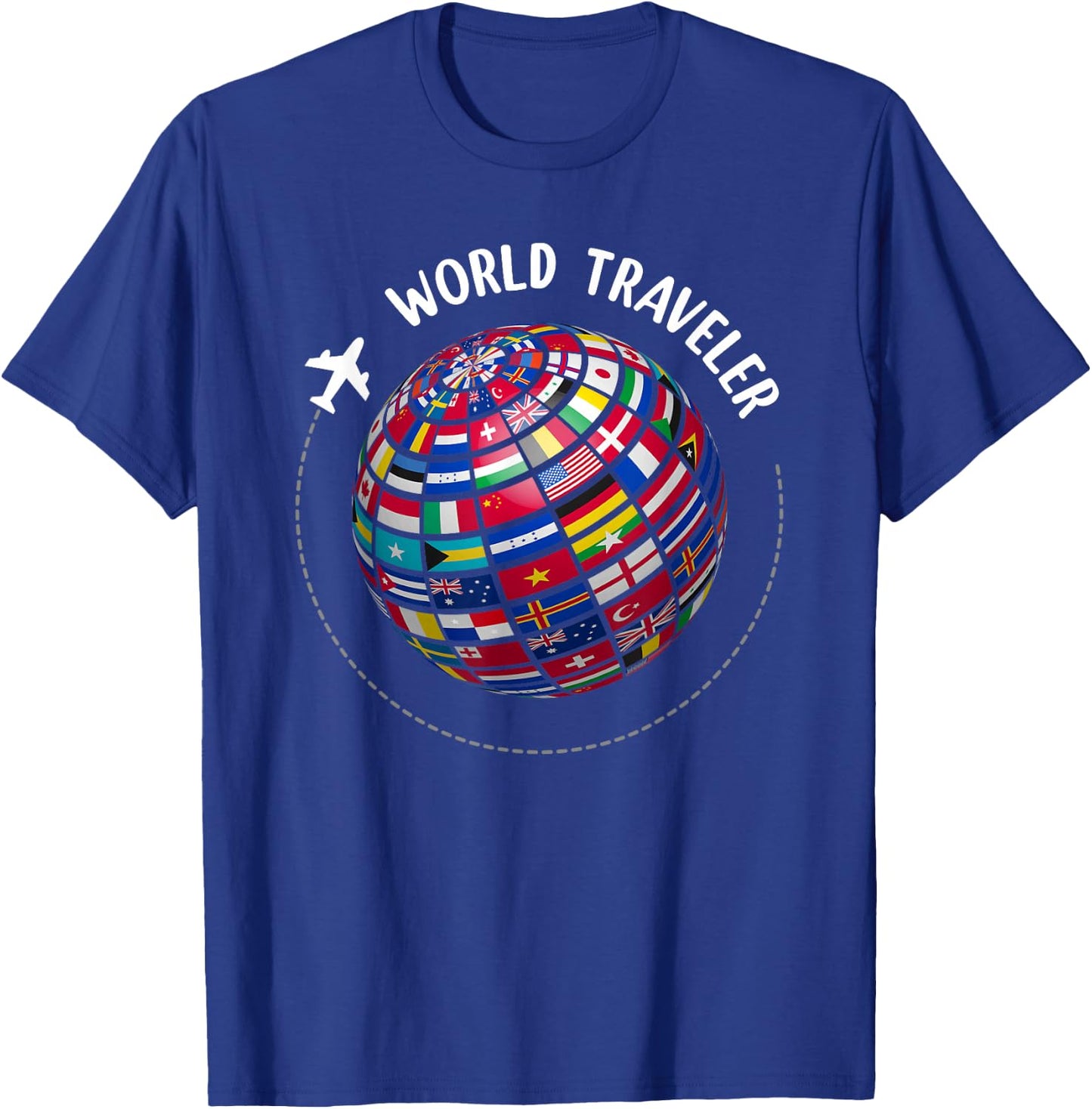 World Traveler Map, World Flags Traveler, Countries Map T-Shirt - T-Shirt | Royal