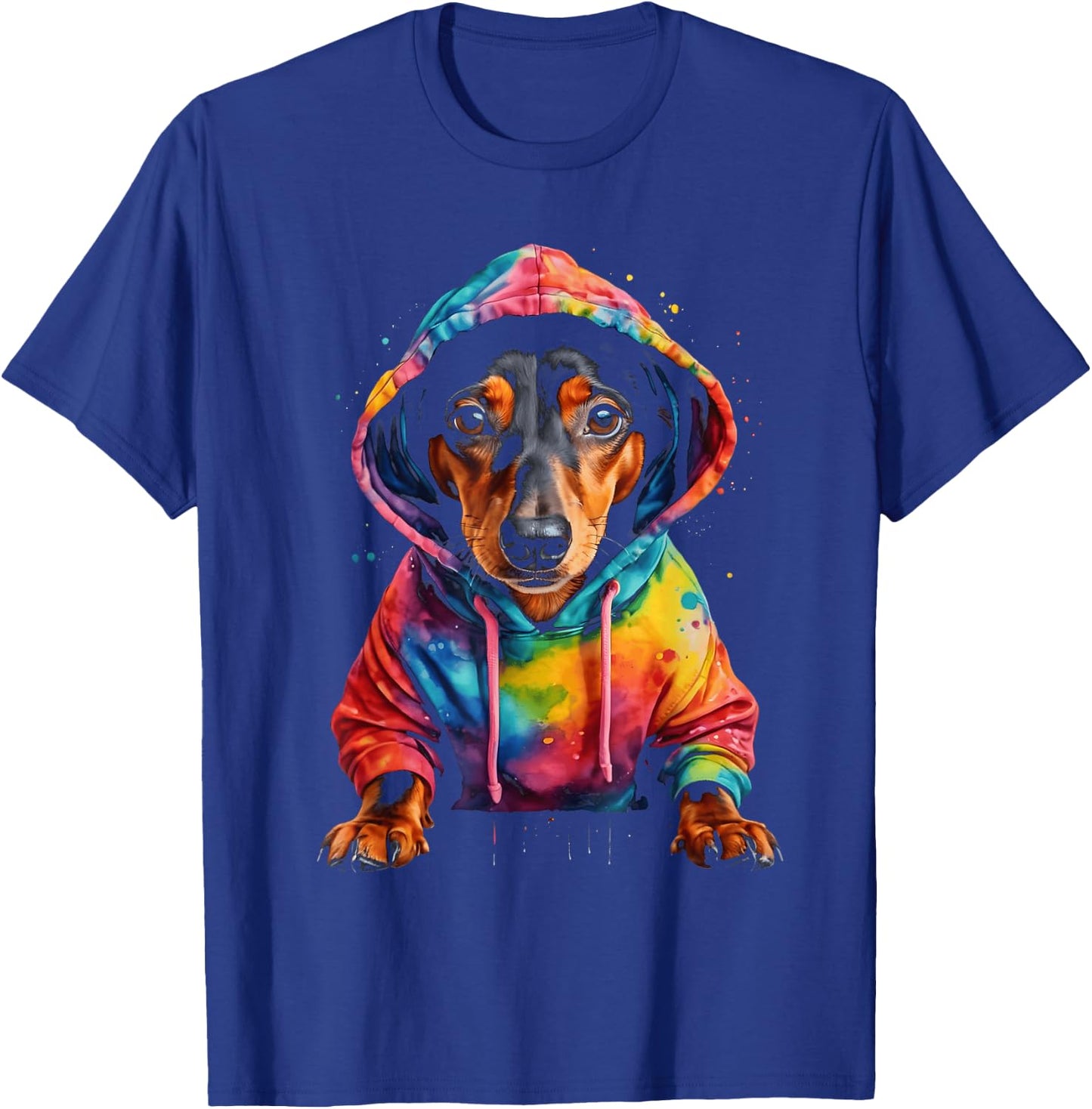 Dachshund Weenie Wiener Weiner Dog Funny Art Graphic Men Women Kids T-Shirt - T-Shirt | Royal