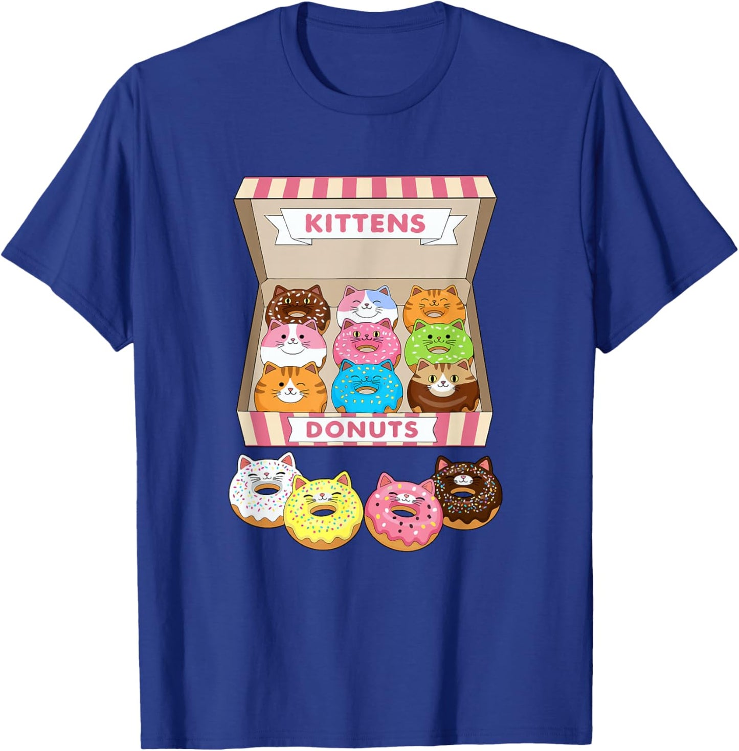 Kittens Donuts Pastry Cat Lover Cute Doughnut Cats Kitten T-Shirt - T-Shirt | Royal