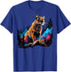 Cool Lion Cougar on colorful painted Mountain Lion Cougar T-Shirt - T-Shirt | Royal