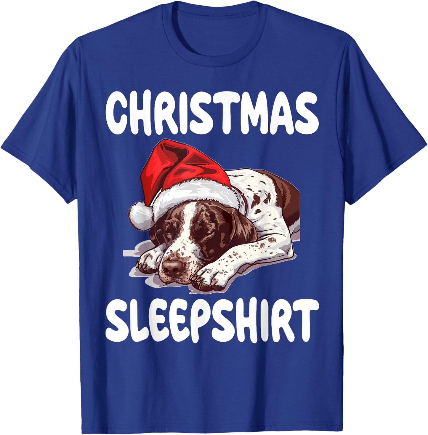 Cute German Shorthaired Pointer Dog Official Christmas T-Shirt - T-Shirt | Royal