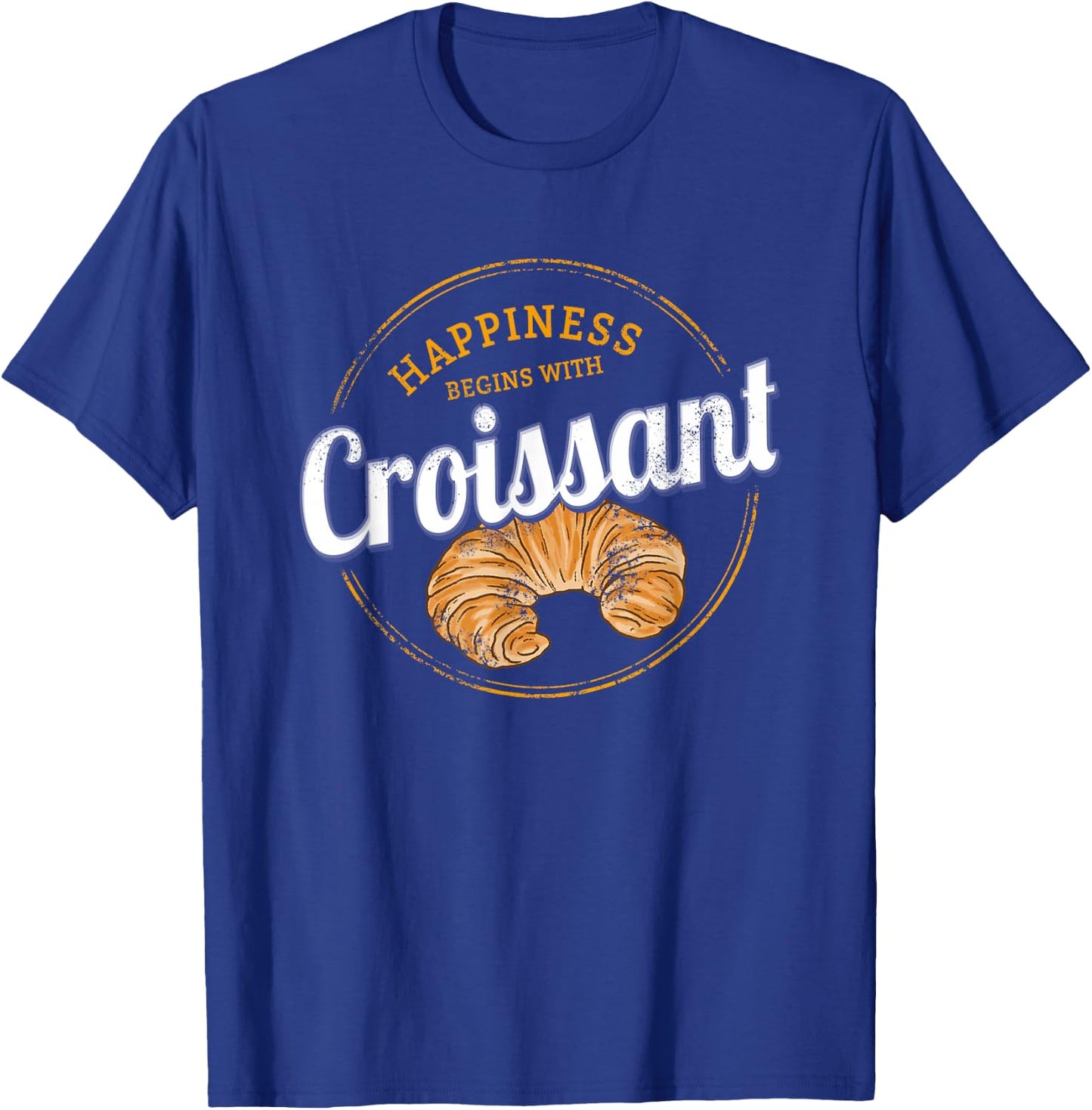 Croissant Snack Vintage France Retro Breakfast Souvenir T-Shirt - T-Shirt | Royal