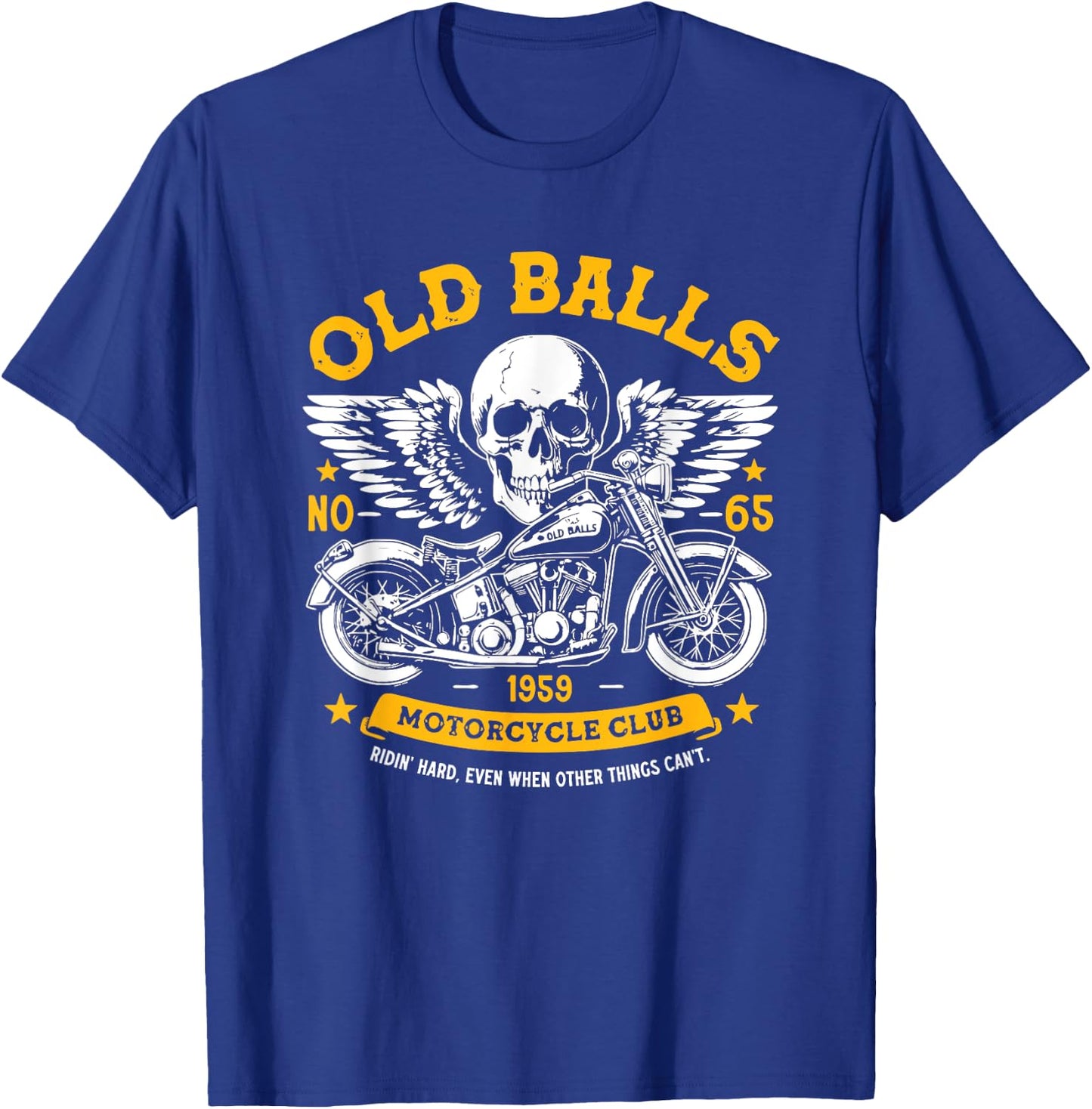 Vintage Motorcycle 1959 65th Birthday for Old Man Bikers T-Shirt - T-Shirt | Royal