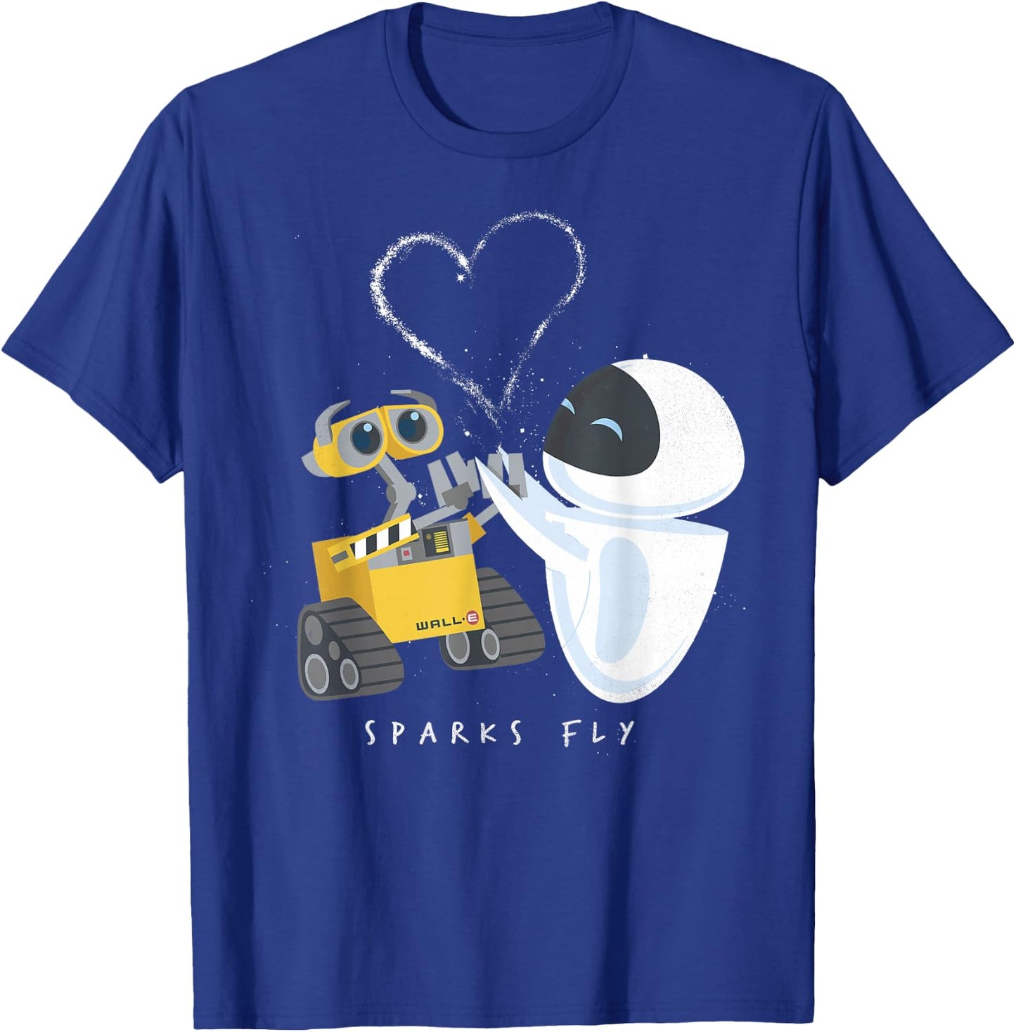 Disney Pixar Wall-E Eve Heart Sparks Fly T-Shirt - T-Shirt | Royal