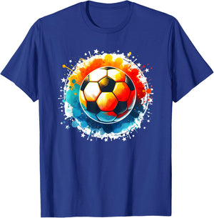 Soccer Player Boys Kids Men Youth Soccer T-Shirt - T-Shirt | Royal