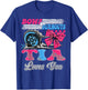 Burnouts or Bows Tia Loves You Gender Reveal Party T-Shirt - T-Shirt | Royal