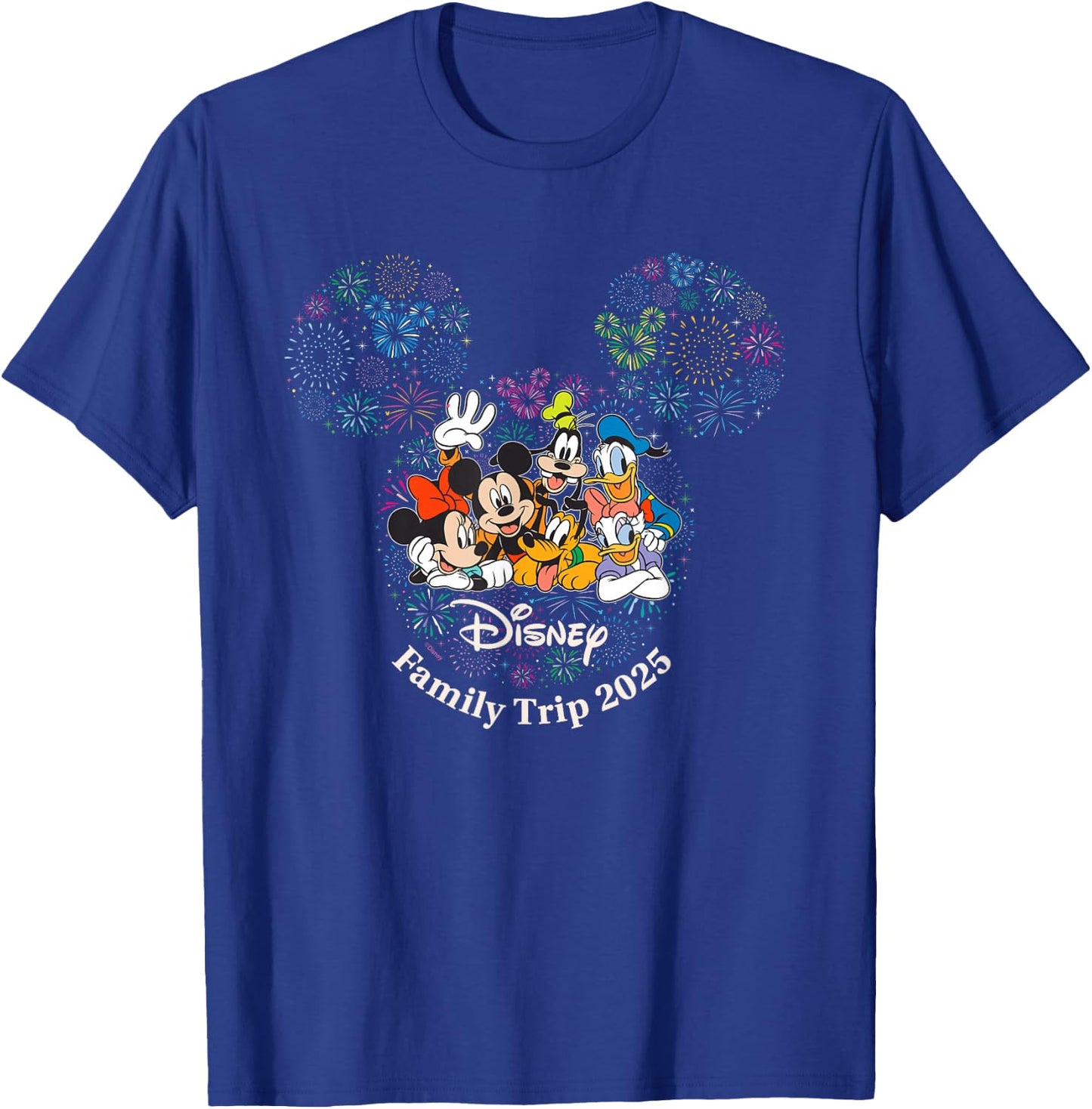 Disney Mickey & Friends Fireworks Vacation Family Trip 2025 T-Shirt - T-Shirt | Royal
