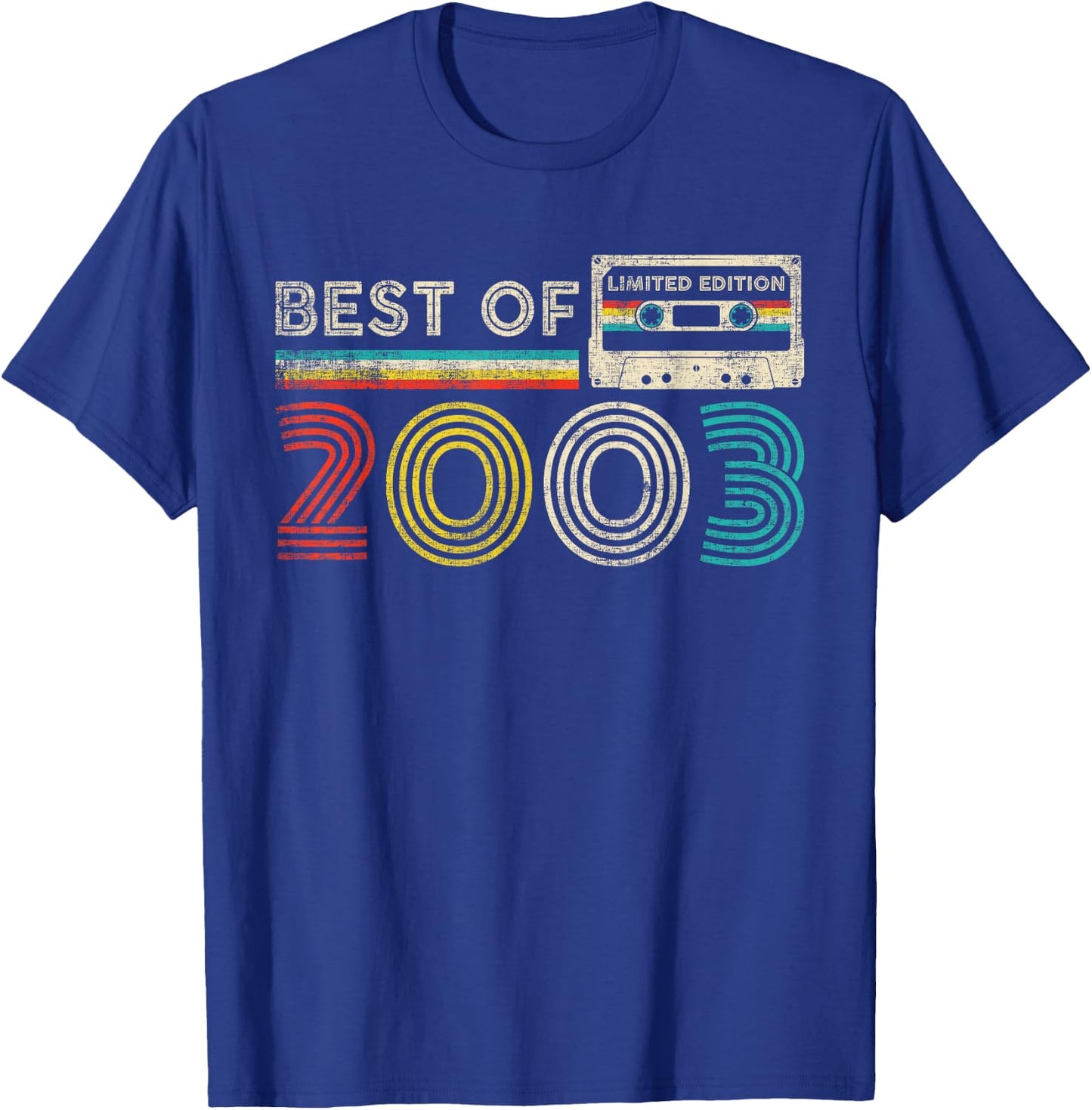 Best of 2003 22nd Birthday 22 Years Old Men Women Vintage T-Shirt - T-Shirt | Royal