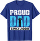 Proud Dad Since 2005 Father Dad 2005 Father 2005 Vintage T-Shirt - T-Shirt | Royal