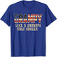 Grampy Like A Grandpa Only Cooler Vintage American Flag T-Shirt - T-Shirt | Royal