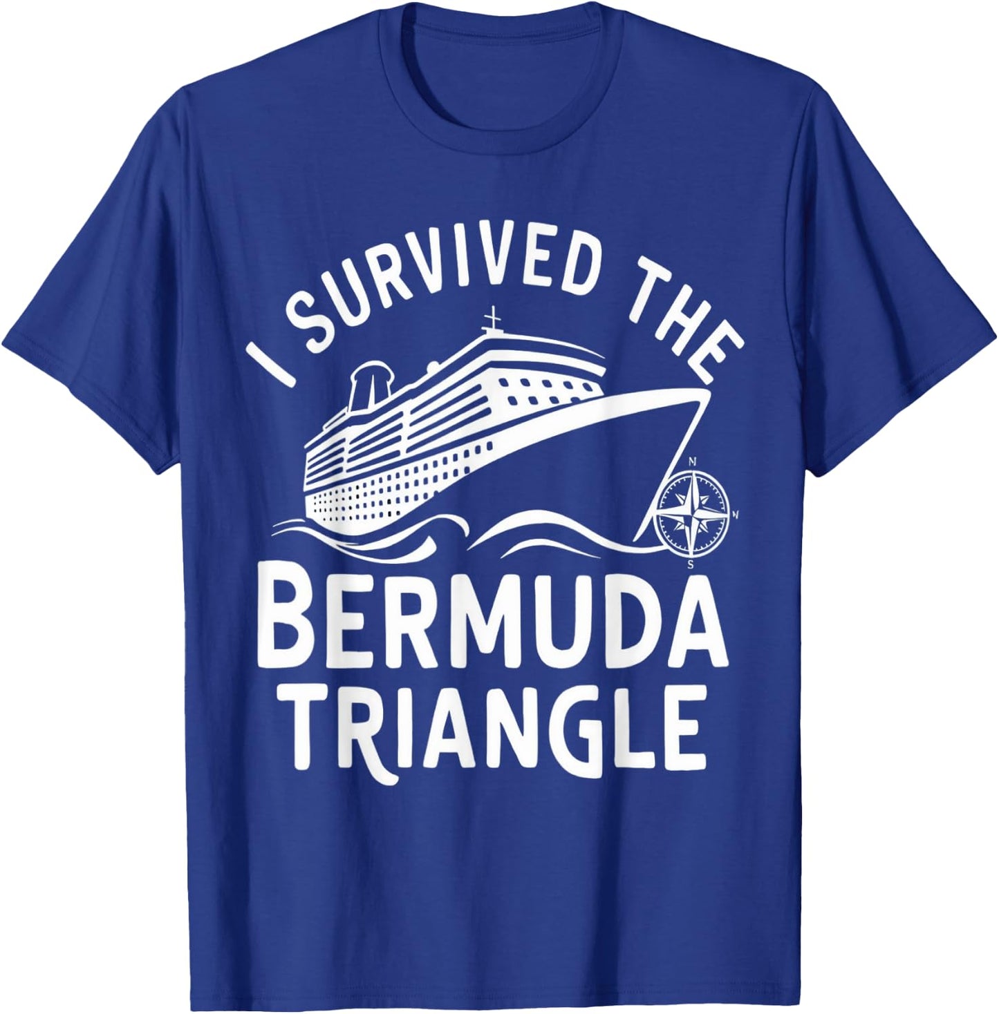 Matching Family and Group I Survived The Bermuda Triangle T-Shirt - T-Shirt | Royal