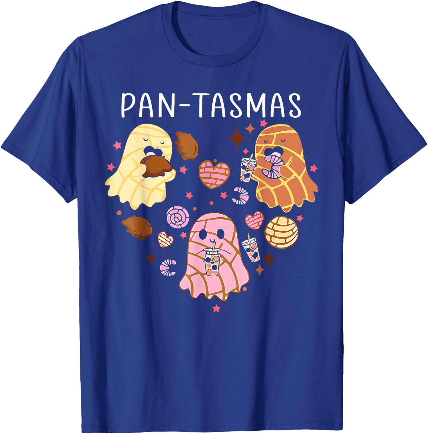 Pantasmas Ghost Funny Spooky Conchas Mexican Ghost Halloween T-Shirt - T-Shirt | Royal
