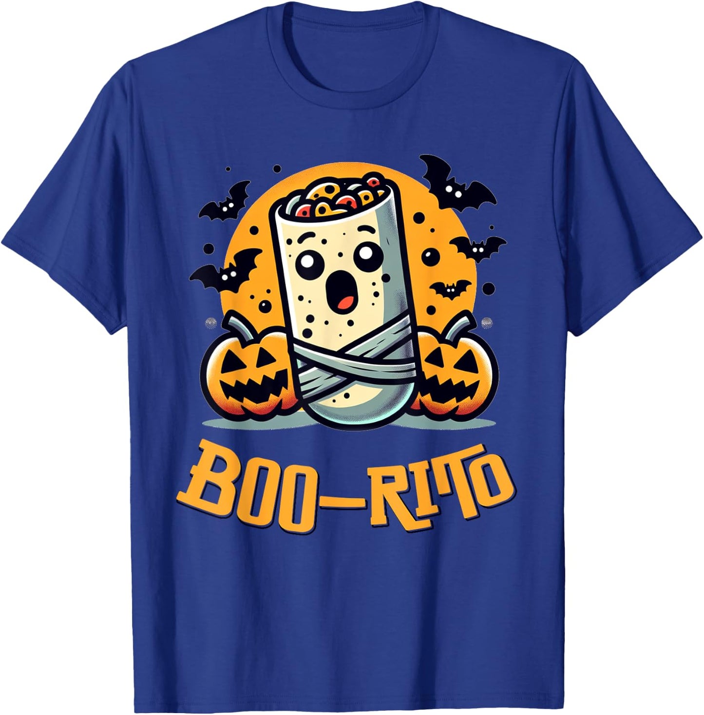 Boo-Rito Funny Mexican Burrito Halloween Costume T-Shirt - T-Shirt | Royal
