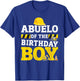 Abuelo of birthday boy matching family construction party T-Shirt - T-Shirt | Royal