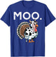 Thanksgiving Moo Turkey Cow Funny Fall Farm Men Women Kids T-Shirt - T-Shirt | Royal