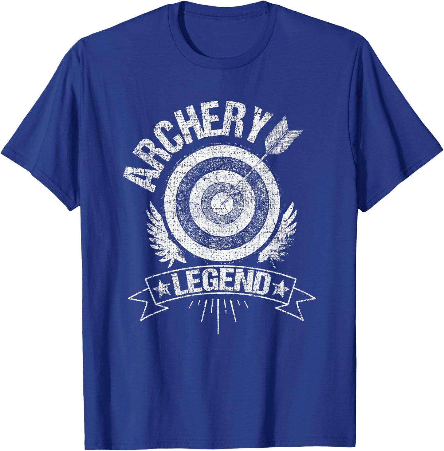 Archery Legend Vintage Bullseye Design T-Shirt - T-Shirt | Royal