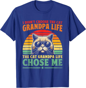 Cat Grandpa Life Cat Lover Grandpa Cat Grandfather T-Shirt - T-Shirt | Royal